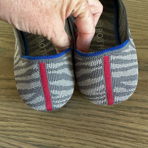 Rothy’s Women’s Retired Grey Zebra Point Flats Slip On Ballet Washable Neutral - Picture 6 of 10